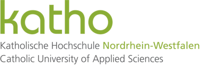 Auf dem Bild ist das Logo der katho abgebildet. Die Abkürzung steht für Katholische Hochschule Nordrhein-Westfalen.