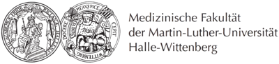 Abgebildet ist das Logo der Medizinischen Fakultät der Martin-Luther-Universität Halle-Wittenberg